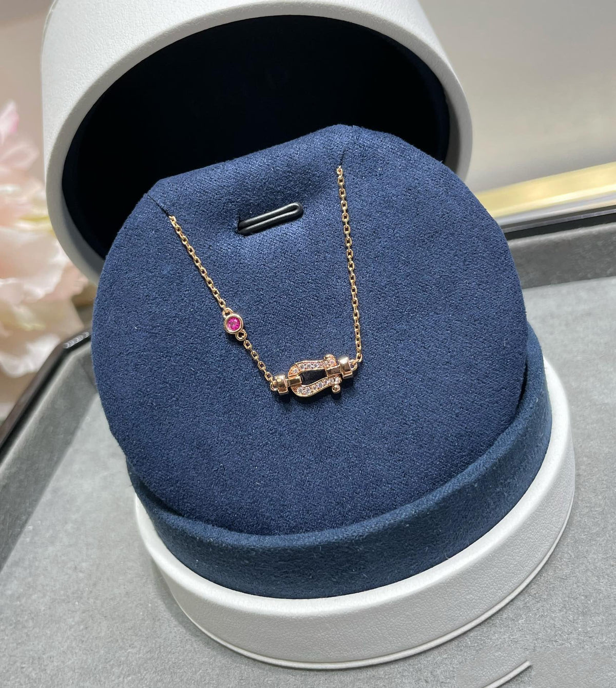 [Royal&Vicky]FORCE 10 DIAMOND CHAIN LINK PINK GOLD BRACELET