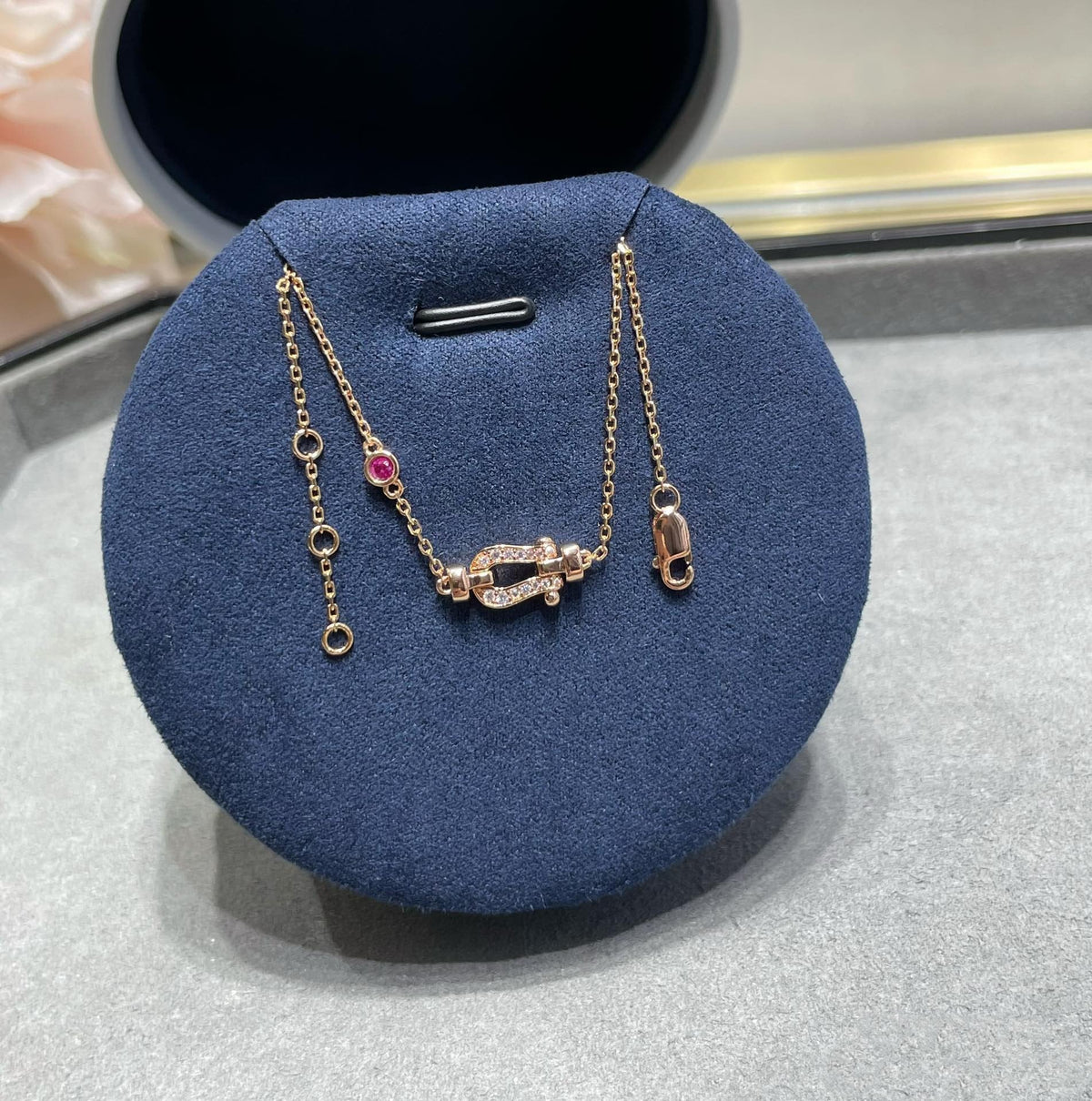 [Royal&Vicky]FORCE 10 DIAMOND CHAIN LINK PINK GOLD BRACELET