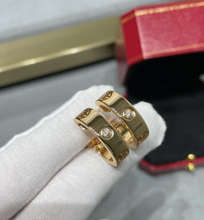 [Royal&Vicky]LOVE 5.5MM 1 DIAMOND EARRINGS