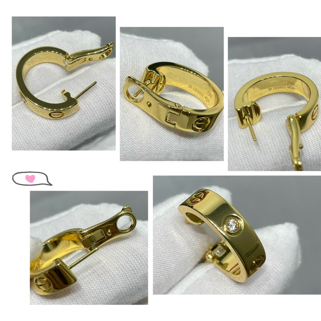 [Royal&Vicky]LOVE 5.5MM 1 DIAMOND EARRINGS