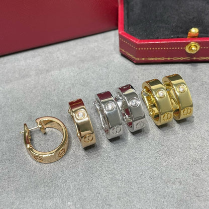 [Royal&Vicky]LOVE 5.5MM 1 DIAMOND EARRINGS