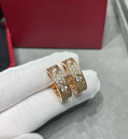 [Royal&Vicky]LOVE 5.5MM DIAMOND PAVED EARRINGS