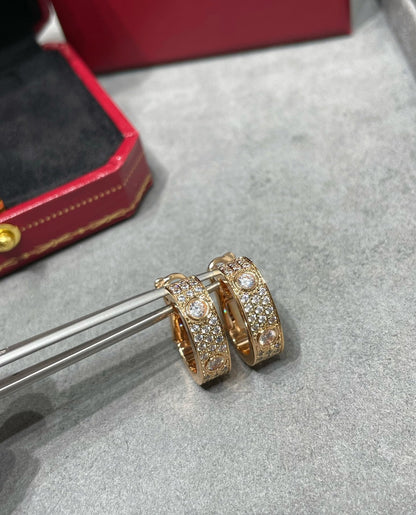 [Royal&Vicky]LOVE 5.5MM DIAMOND PAVED EARRINGS