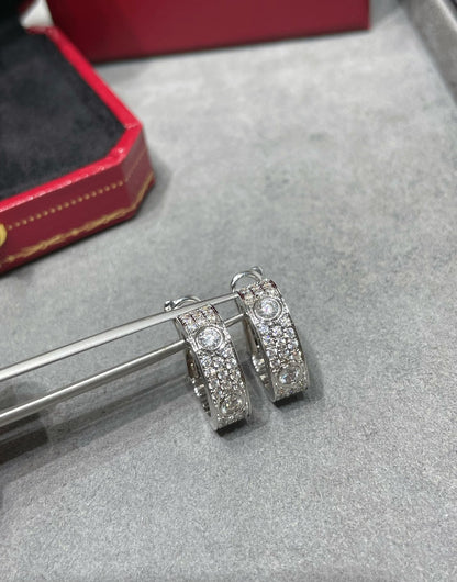 [Royal&Vicky]LOVE 5.5MM DIAMOND PAVED EARRINGS
