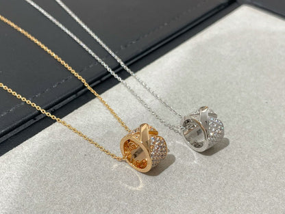 [Royal&Vicky]LIENS EVIDENCE DIAMOND PAVED NECKLACE