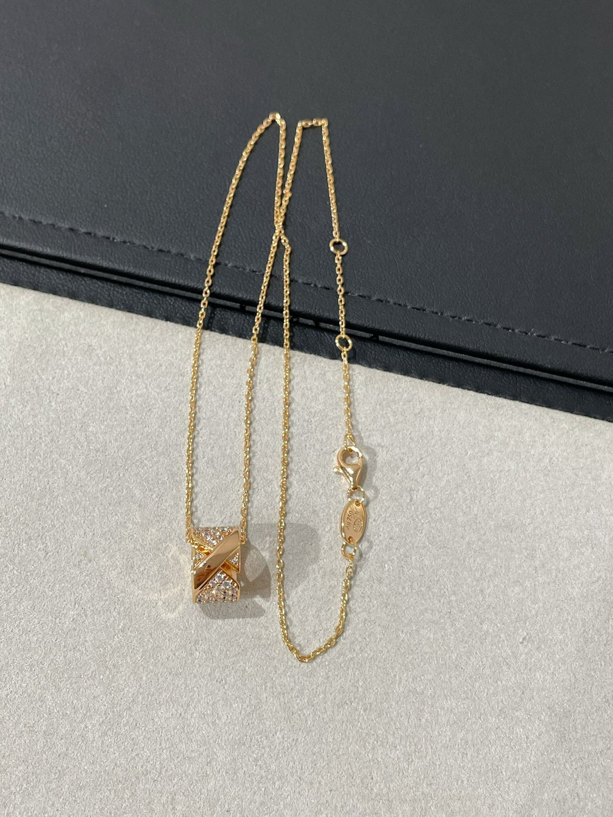[Royal&Vicky]LIENS EVIDENCE DIAMOND PAVED NECKLACE