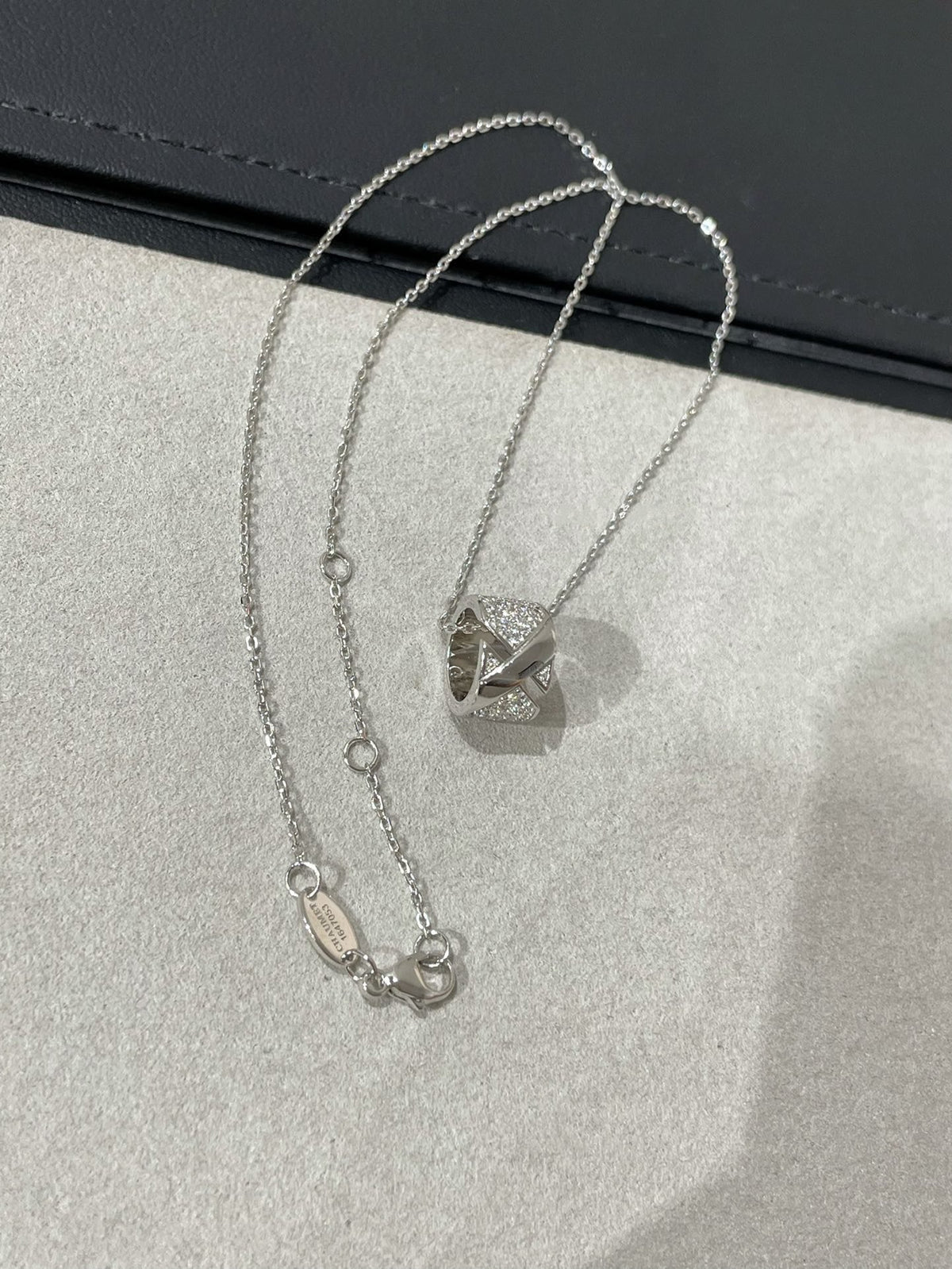 [Royal&Vicky]LIENS EVIDENCE DIAMOND PAVED NECKLACE
