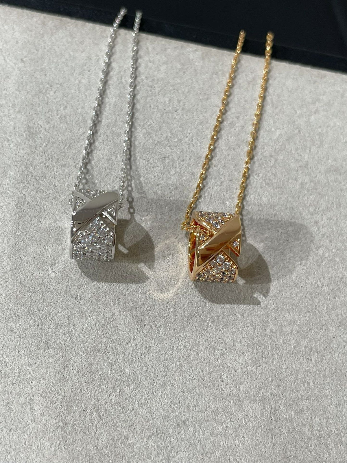 [Royal&Vicky]LIENS EVIDENCE DIAMOND PAVED NECKLACE