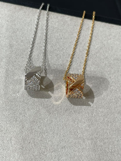 [Royal&Vicky]LIENS EVIDENCE DIAMOND PAVED NECKLACE