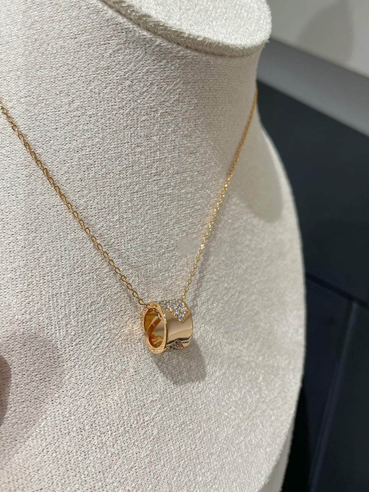 [Royal&Vicky]LIENS EVIDENCE DIAMOND PAVED NECKLACE