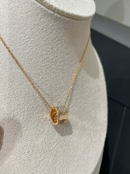 [Royal&Vicky]LIENS EVIDENCE DIAMOND PAVED NECKLACE