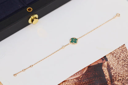 [Royal&Vicky]STAR AND SUN 4 MOTIF PINK GOLD MALACHITE BRACELET