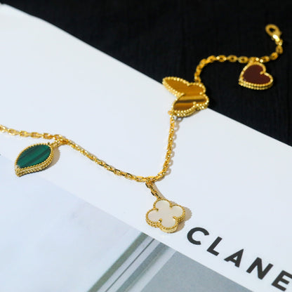 [Royal&Vicky]LUCKY SPRING 5 MOTIF GOLD BRACELET