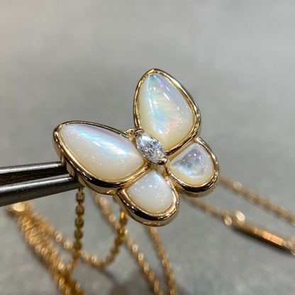 [Royal&Vicky]BUTTERFLY MOP DIAMOND NECKLACE