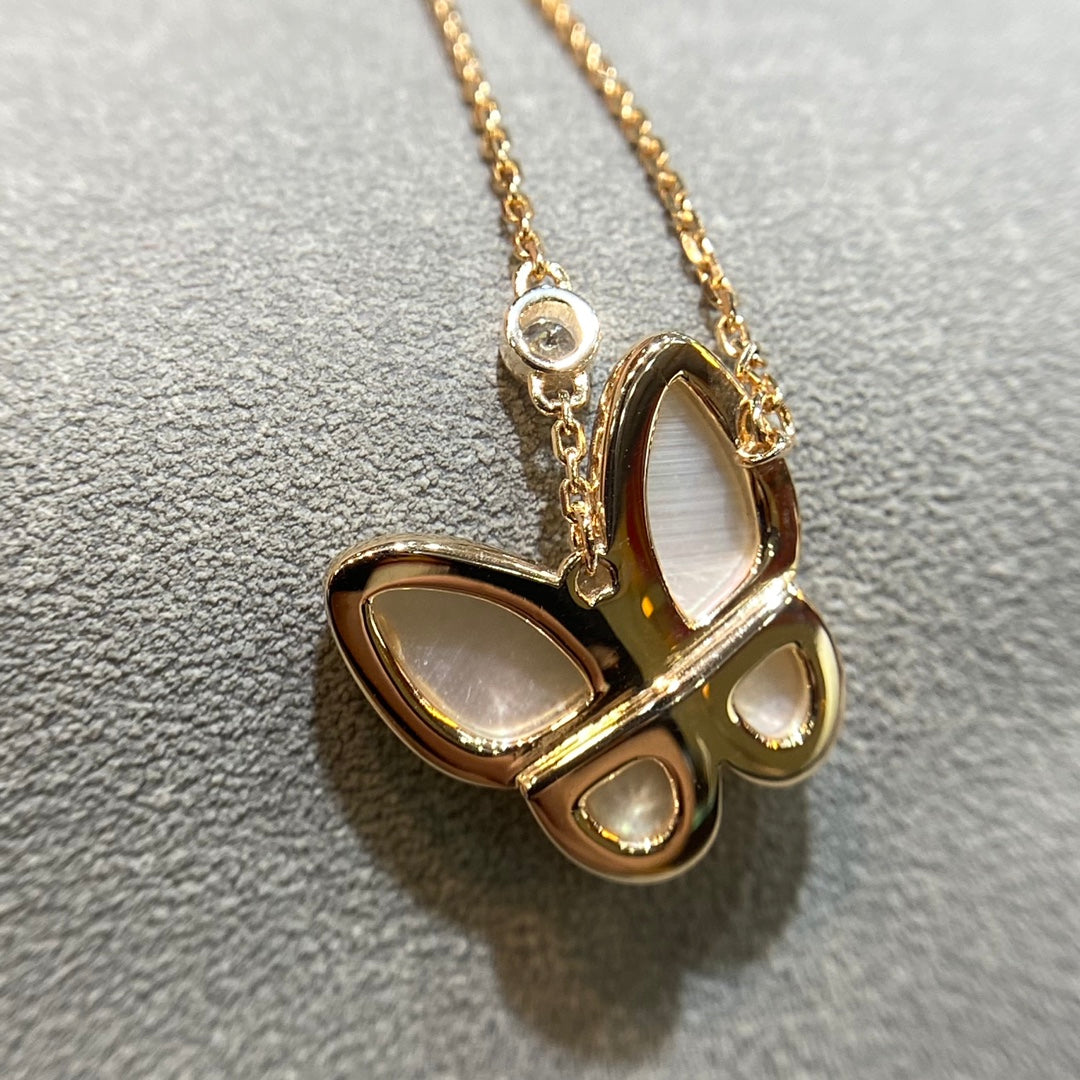 [Royal&Vicky]BUTTERFLY MOP DIAMOND NECKLACE