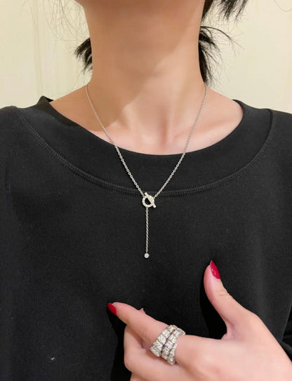 [Royal&Vicky]FINESSE SILVER DIAMOND NECKLACE