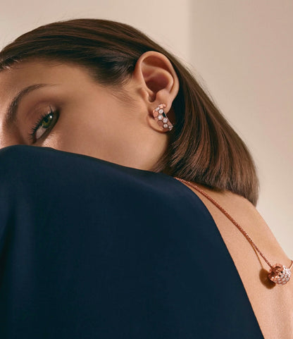 [Royal&Vicky]BEE LOVE DIAMOND HOOP EARRINGS