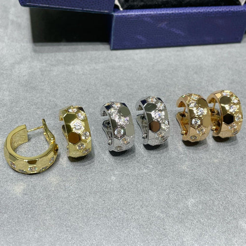 [Royal&Vicky]BEE LOVE DIAMOND HOOP EARRINGS
