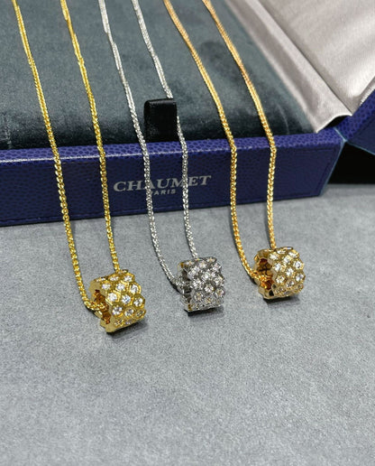 [Royal&Vicky]BEE LOVE DIAMOND PAVED 3 ROW NECKLACE