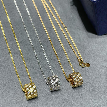 [Royal&Vicky]BEE LOVE DIAMOND PAVED 3 ROW NECKLACE