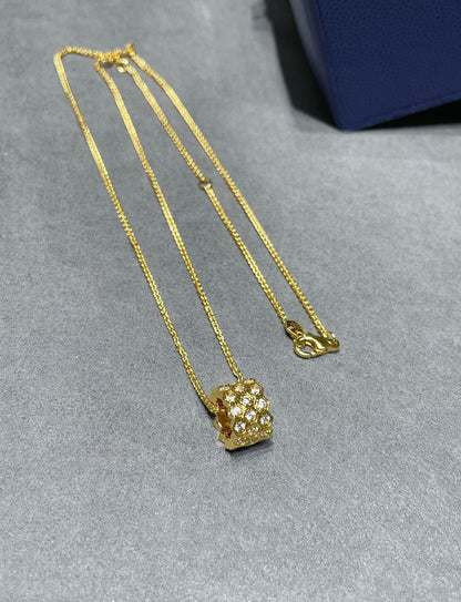 [Royal&Vicky]BEE LOVE DIAMOND PAVED 3 ROW NECKLACE