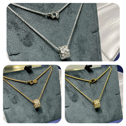 [Royal&Vicky]BEE LOVE DIAMOND PAVED 3 ROW NECKLACE