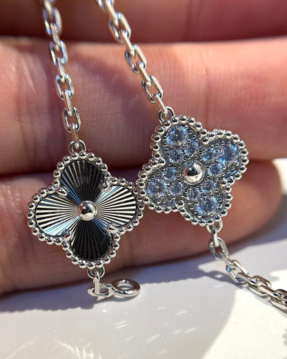 [Royal&Vicky]LUCKY CLOVER 5-MOTIF BRACELET - LASER COLLECTION