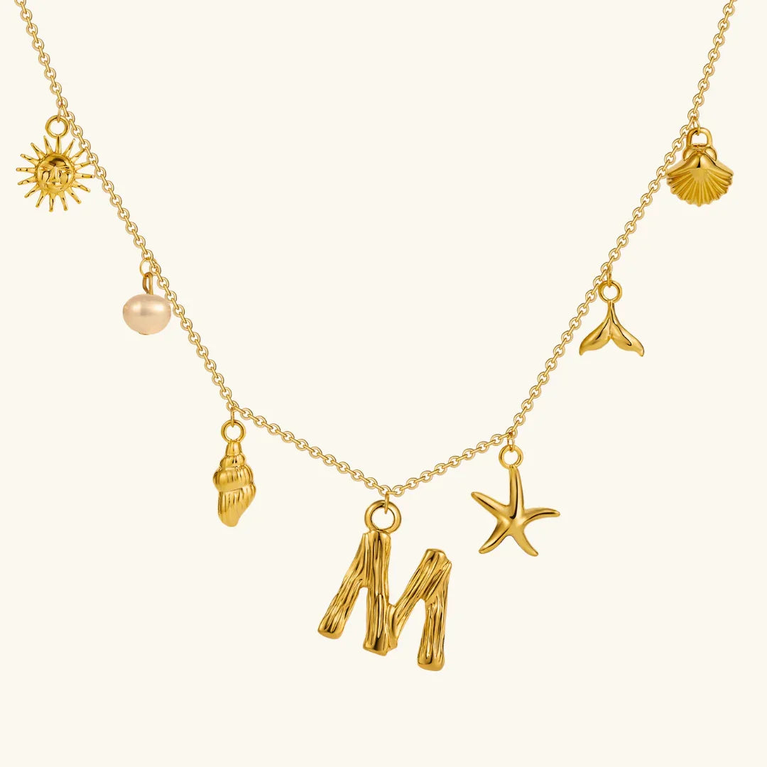 [Royal&Vicky]Avaria Ocean Initial Necklace