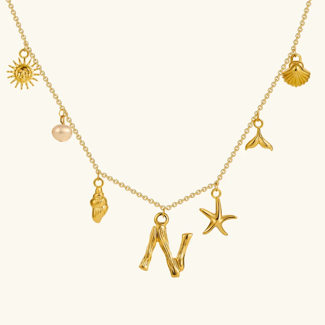 [Royal&Vicky]Avaria Ocean Initial Necklace