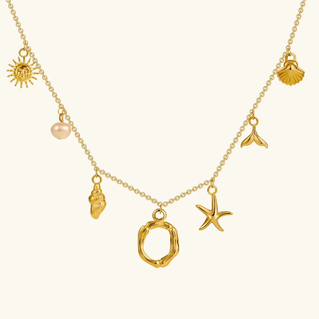 [Royal&Vicky]Avaria Ocean Initial Necklace