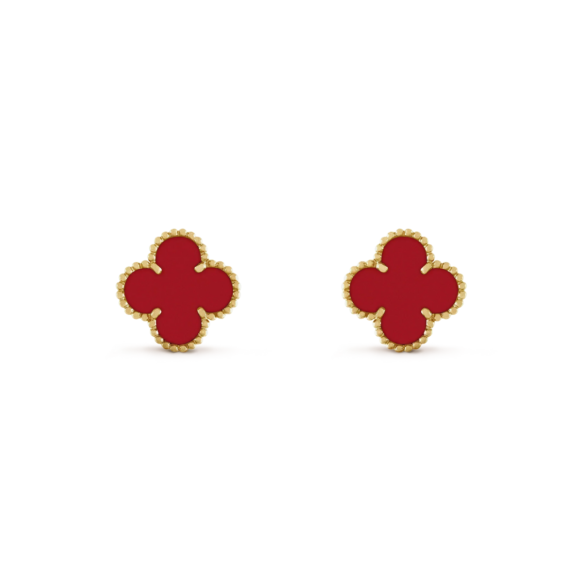 [Royal&Vicky]CLOVER MINI 9.5MM CARNELIAN EARRINGS
