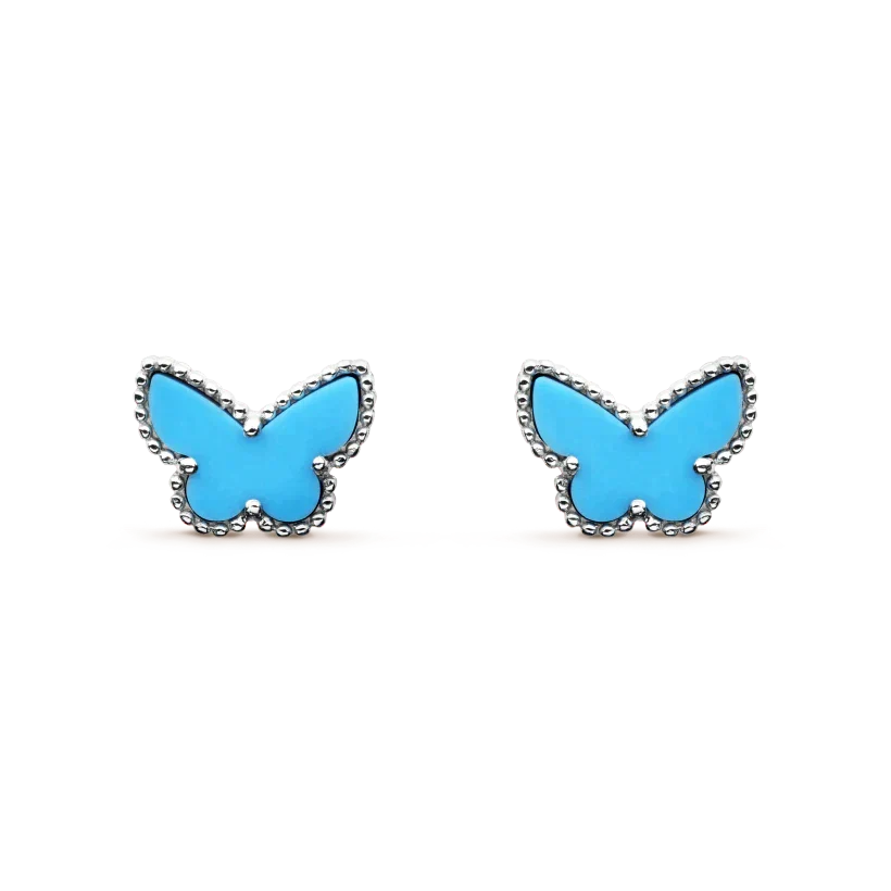 [Royal&Vicky]BUTTERFLY TURQUOISE EARRINGS SILVER