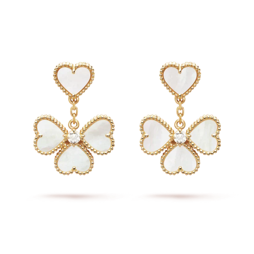 [Royal&Vicky]CLOVER SWEET WHITE MOP EARRINGS