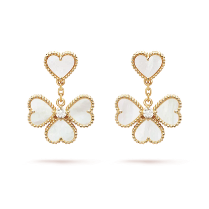 [Royal&Vicky]CLOVER SWEET WHITE MOP EARRINGS