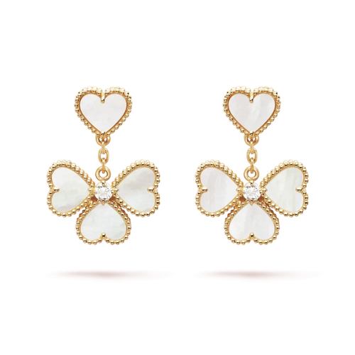 [Royal&Vicky]CLOVER SWEET WHITE MOP EARRINGS