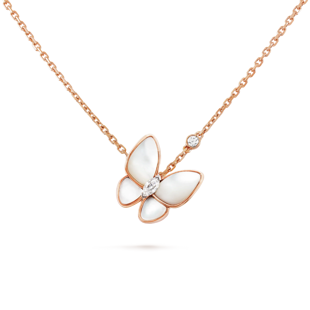 [Royal&Vicky]BUTTERFLY MOP DIAMOND NECKLACE