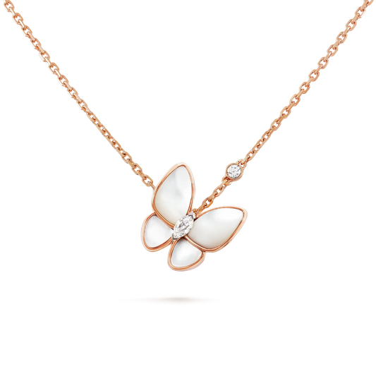 [Royal&Vicky]BUTTERFLY MOP DIAMOND NECKLACE