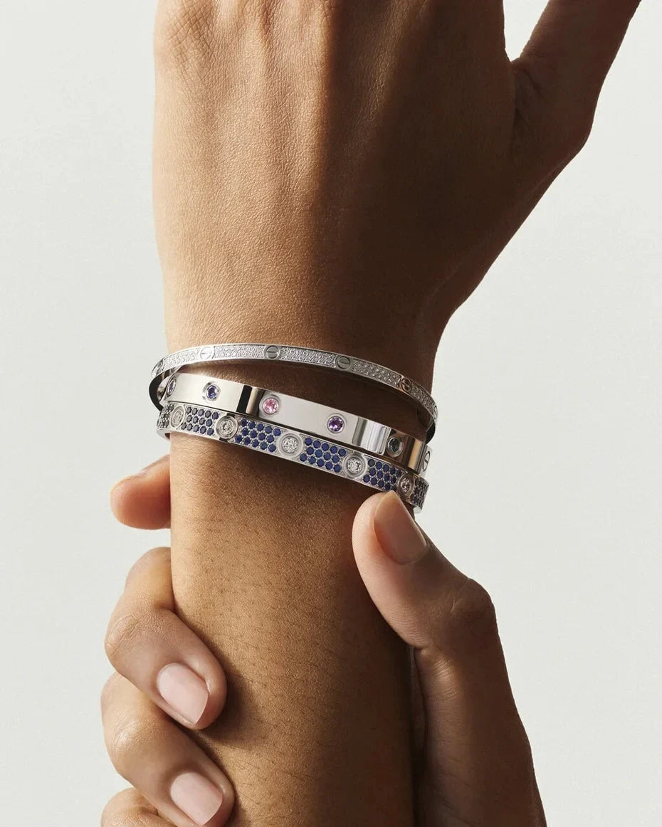 [Royal&Vicky]Classic 6.1mm Love Bracelet 10-Diamond Full Pavé