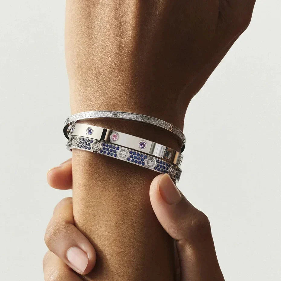 Classic 6.1mm Love Bracelet 10-Diamond Multicolor