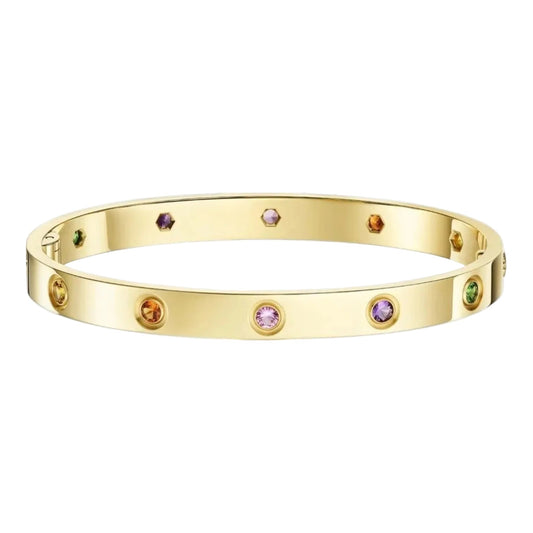 [Royal&Vicky]Classic 6.1mm Love Bracelet 10-Diamond Multicolor