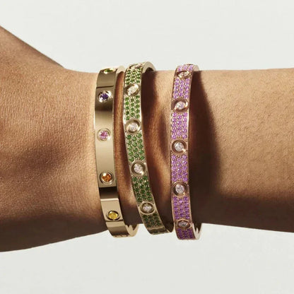 Classic 6.1mm Love Bracelet 10-Diamond Multicolor