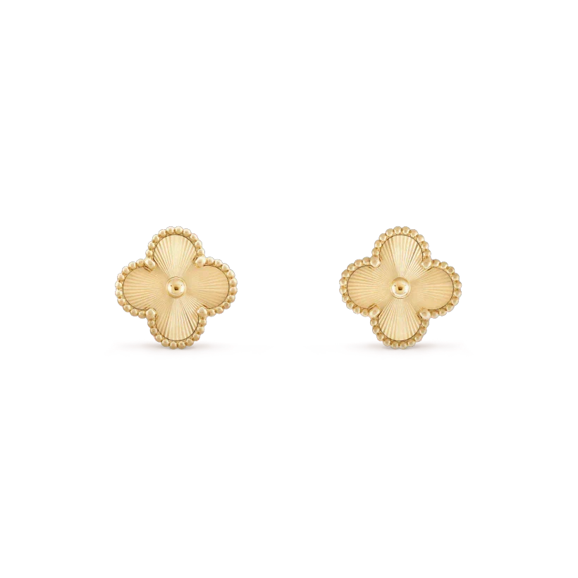 [Royal&Vicky]CLOVER MINI 9.5MM LASER EARRINGS