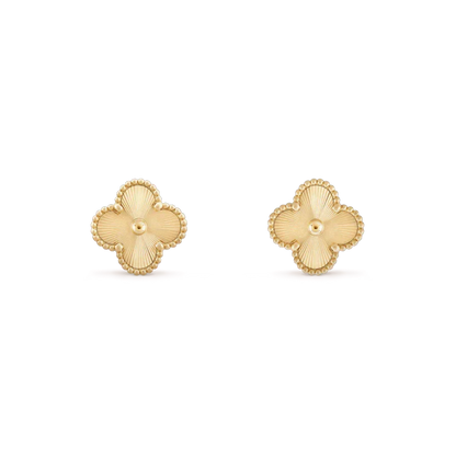 [Royal&Vicky]CLOVER MINI 9.5MM LASER EARRINGS