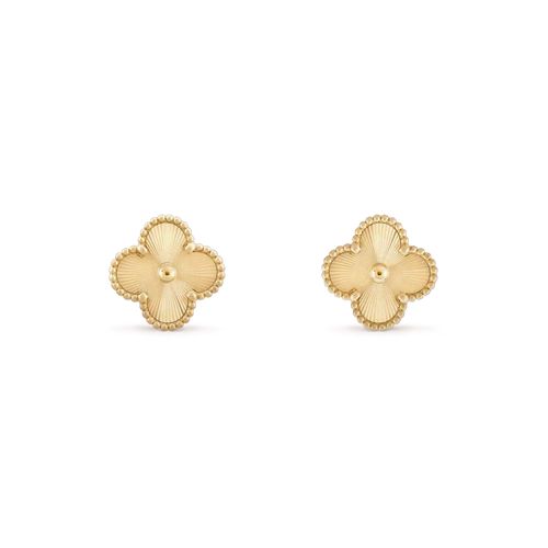 [Royal&Vicky]CLOVER MINI 9.5MM LASER EARRINGS