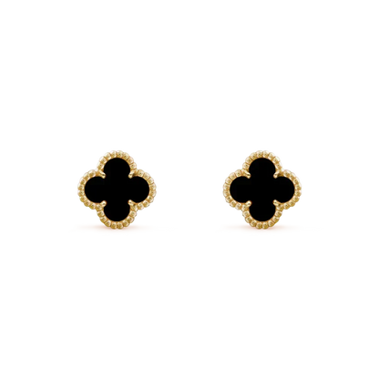 [Royal&Vicky]CLOVER MINI 9.5MM BLACK MOP EARRINGS