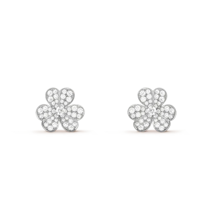 [Royal&Vicky]CLOVER COMOS DIAMOND EARRINGS SILVER