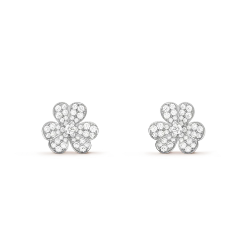 [Royal&Vicky]CLOVER COMOS DIAMOND EARRINGS SILVER
