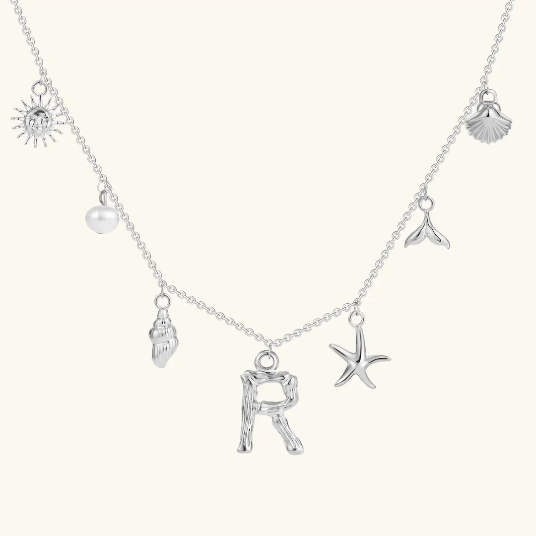 [Royal&Vicky]Avaria Ocean Initial Necklace