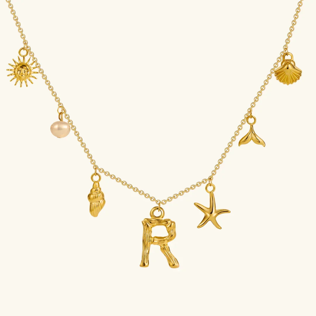 [Royal&Vicky]Avaria Ocean Initial Necklace