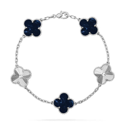 [Royal&Vicky]LUCKY CLOVER 5-MOTIF BRACELET - PIETERSITE COLLECTION